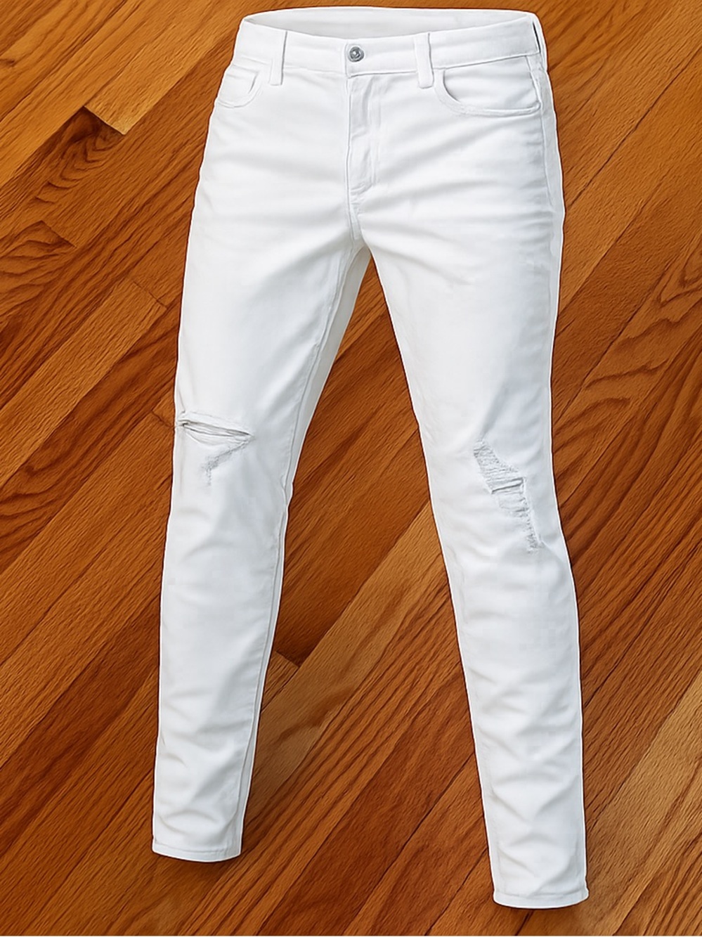 Universal Thread distressed white denim